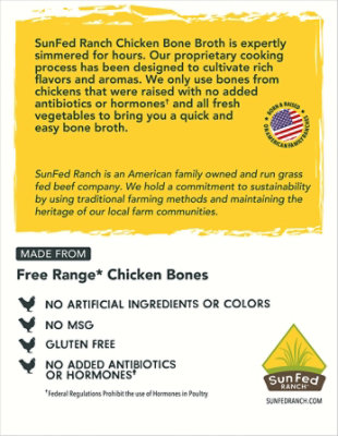 Sunfed Ranch Chicken Bone Broth - 12 Oz - Image 6