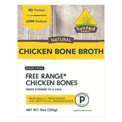 Sunfed Ranch Chicken Bone Broth - 12 Oz - Image 1