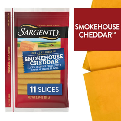 Sargento Cheese Slices Smokehouse Cheddar 11 Count - 6.67 Oz