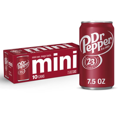 Dr Pepper Soda Cans - 10-7.5 Fl. Oz. - Image 1