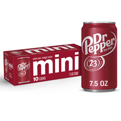 Dr Pepper Soda 7.5 fl oz cans 10 pack