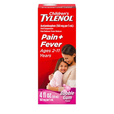 Tylenol Child Suspn Bbl Gum - 4 Fl. Oz.