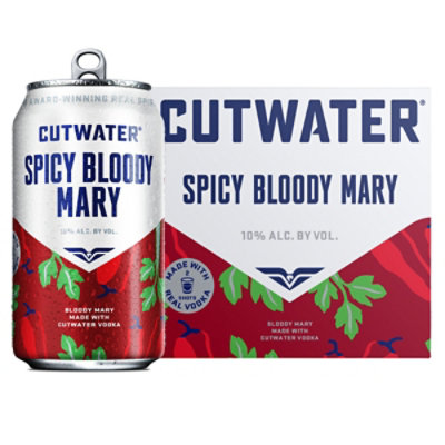 Cutwater Spirits Spicy Bloody Mary 10% ABV - 4-12 Fl. Oz. - Image 1