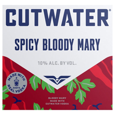 Cutwater Spirits Spicy Bloody Mary 10% ABV - 4-12 Fl. Oz. - Image 3