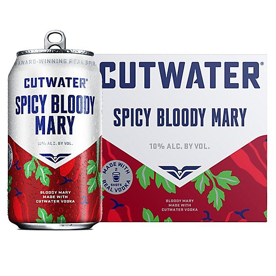 Cutwater Spirits Spicy Bloody Mary 10% ABV - 4-12 Fl. Oz.