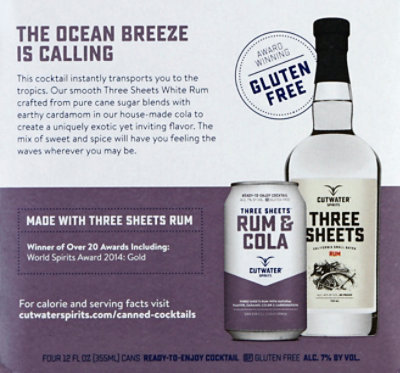 Cutwater Spirits Rum And Cola In Cans - 4-12 Fl. Oz. - Image 3