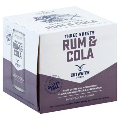 Cutwater Spirits Rum And Cola In Cans - 4-12 Fl. Oz.