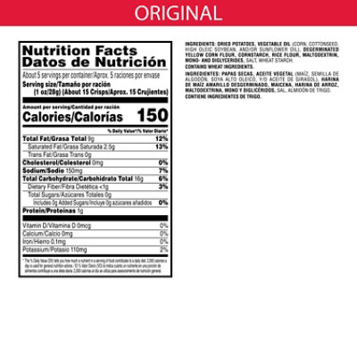 Pringles Potato Crisps Chips Original Lunch Snacks - 5.2  Oz - Image 3
