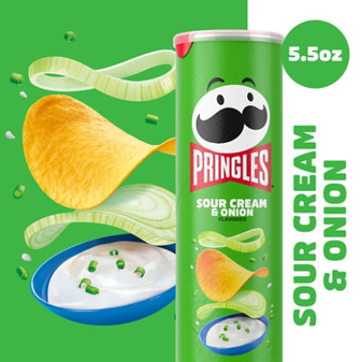 Pringles Potato Crisps Chips Sour Cream and Onion Lunch Snacks - 5.5 Oz - Image 4