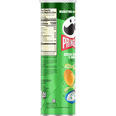 Pringles Potato Crisps Chips Lunch Snacks Sour Cream and Onion - 5.5 Oz - Image 8