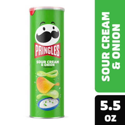 Pringles Potato Crisps Chips Lunch Snacks Sour Cream and Onion - 5.5 Oz - Image 1