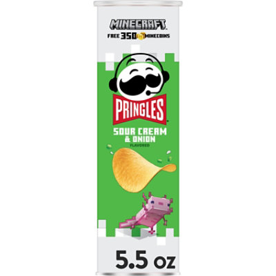Pringles Potato Crisps Chips Lunch Snacks Sour Cream and Onion - 5.5 Oz