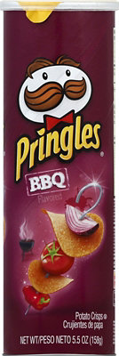 Pringles Potato Crisps BBQ Flavored - 5.5 Oz - Image 1