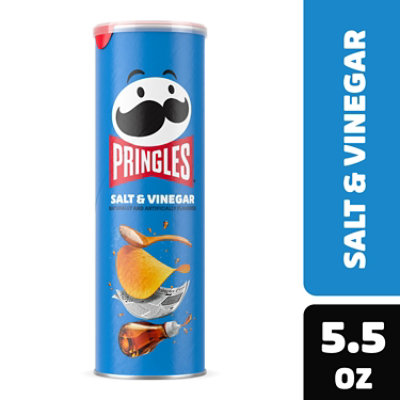 Pringles Potato Crisps Chips Lunch Snacks Salt and Vinegar - 5.5 Oz - Image 1