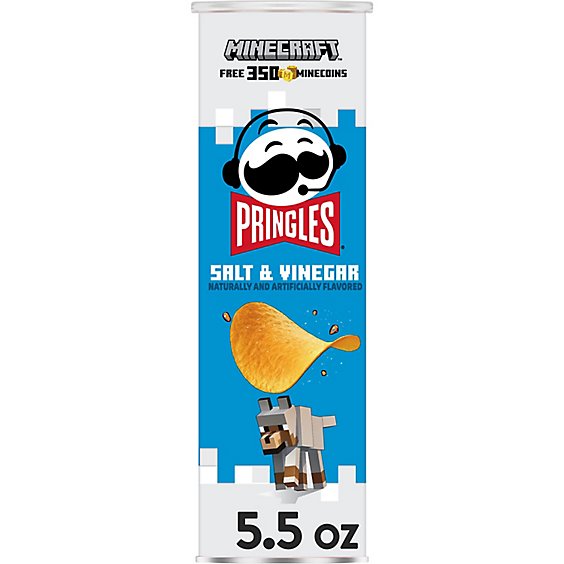 Pringles Potato Crisps Chips Lunch Snacks Salt and Vinegar - 5.5 Oz