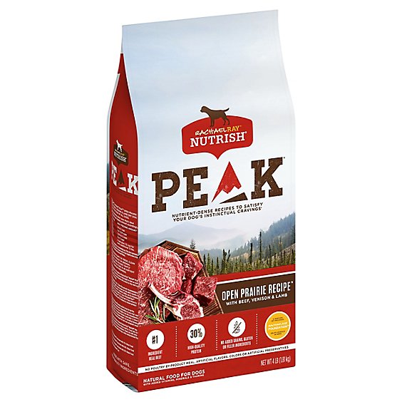 Rachael Ray Nutrish Peak Food for Dogs Open Range Recipe with Beef Venison & Lamb Bag - 4 Lb