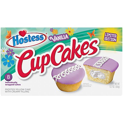 Hostess Vanilla Flavored Cup Cakes 8 Count - 12.7 Oz - Image 1