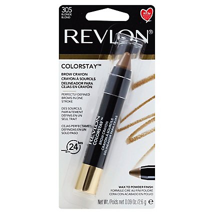 Revlon ColorStay Brow Crayon Blonde Blond 305 - 0.09 Oz - Image 1