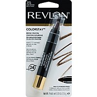 Revlon ColorStay Brow Crayon Powder Finish Dark Brown 315 - 0.09 Oz - Image 2