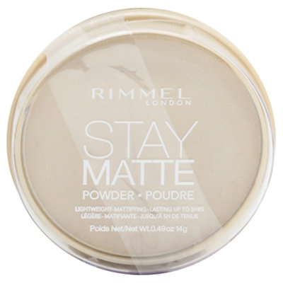 Rimmel Stay Matte Pressed Powder Transparent 001 - 0.49 Oz - Image 1