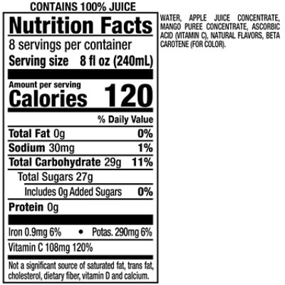 Motts Juice 100% Apple Mango - 64 Fl. Oz. - Image 4
