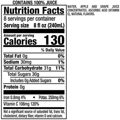 Motts Juice 100% Apple White Grape - 64 Fl. Oz. - Image 4