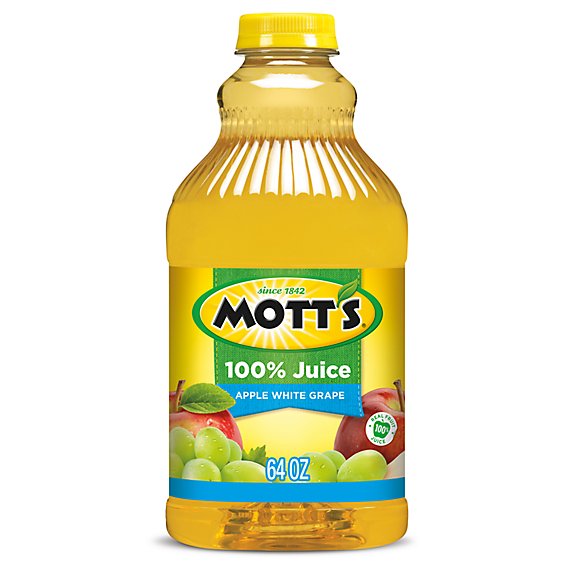 Motts Juice 100% Apple White Grape - 64 Fl. Oz.
