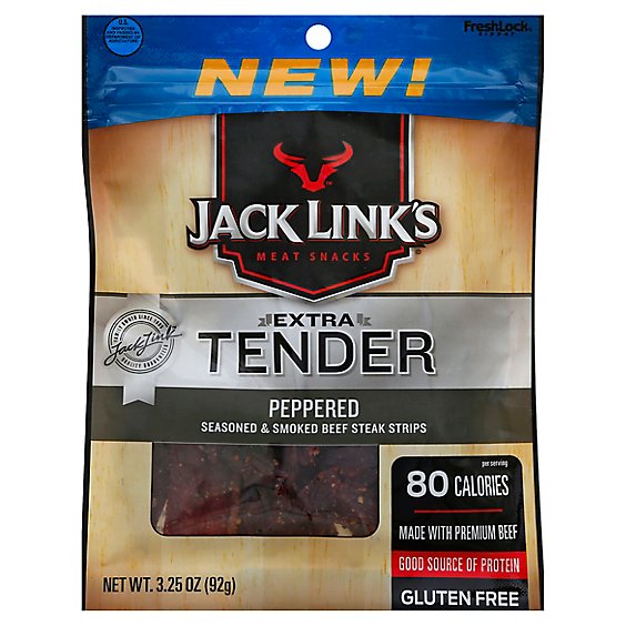 Jack Links Steak Strips Black Peppercorn Extra Tender 12 Count - 2.85 Oz