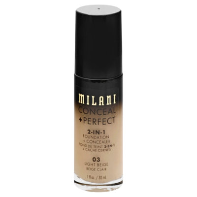 Milani 2in1 Fndt/Cnclr Light Beige - 1 Fl. Oz. - Image 3