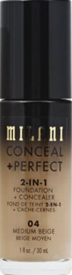 Milani 2in1 Fndt/Cnclr Medium Beige - 1 Fl. Oz. - Image 2