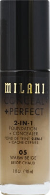 Milani 2in1 Fndt/Cnclr Warm Beige - 1 Fl. Oz. - Image 2