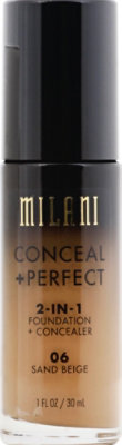Milani 2in1 Fndt/Cnclr Sand Beige - 1 Fl. Oz. - Image 2