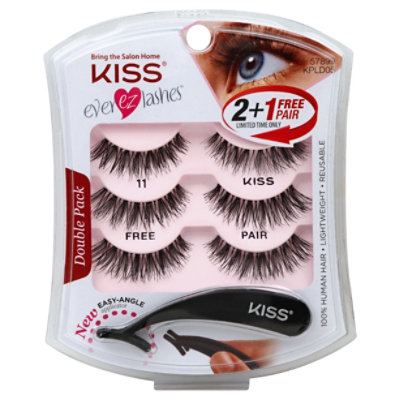 Kiss Ever Ez Lashes Double Pack 11 - 1 Each