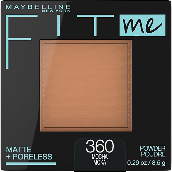 Maybelline Fit Me Matte Plus Poreless Mocha Pressed Face Powder Makeup - 0.29 Oz
