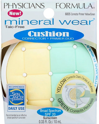 Physicians Formula Mineral Wear Corrector + Primer Yellow/Green 6835 SPF 20 - 0.33 Fl. Oz. - Image 2
