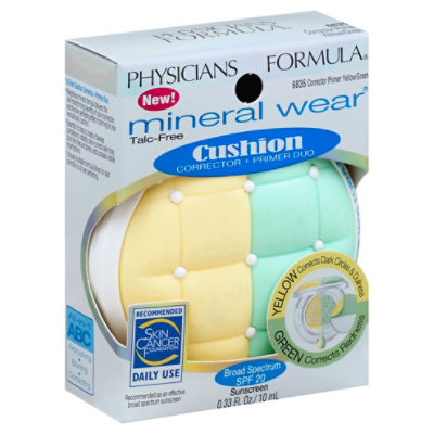 Physicians Formula Mineral Wear Corrector + Primer Yellow/Green 6835 SPF 20 - 0.33 Fl. Oz. - Image 1