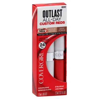 COVERGIRL Outlast Lipcolor All-Day Custom Reds Custom Coral 800 - 0.08 Oz