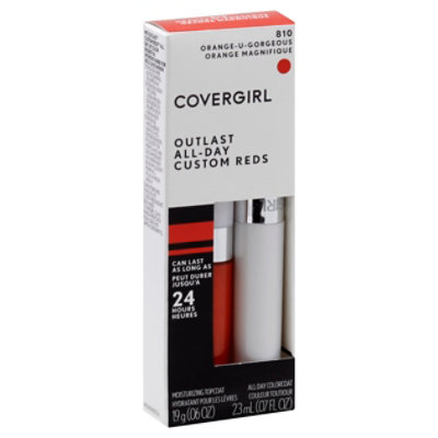 COVERGIRL Outlast Lipcolor All-Day Custom Reds Orange-U-Gorgeous 810 - 0.08 Oz - Image 1