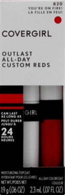 COVERGIRL Outlast Lipcolor All-Day Custom Reds Youre On Fire! 820 - 0.08 Oz - Image 2