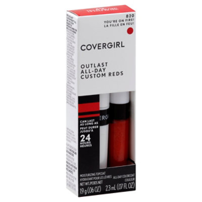 COVERGIRL Outlast Lipcolor All-Day Custom Reds Youre On Fire! 820 - 0.08 Oz