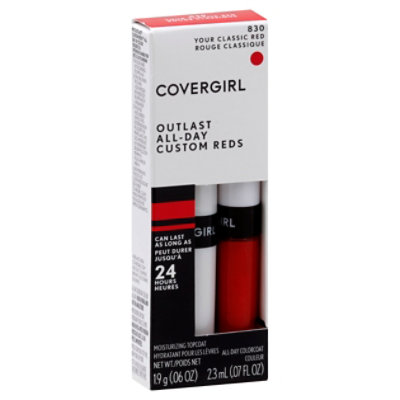 COVERGIRL Outlast Lipcolor All-Day Custom Reds Your Classic Red 830 - 0.08 Oz - Image 1