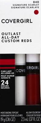 COVERGIRL Outlast Lipcolor All-Day Custom Reds Signature Scarlett 840 - 0.08 Oz - Image 1