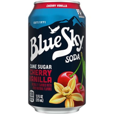 Blue Sky Soda Pop Cane Sugar Cherry Vanilla - 12 Fl. Oz. - Image 2