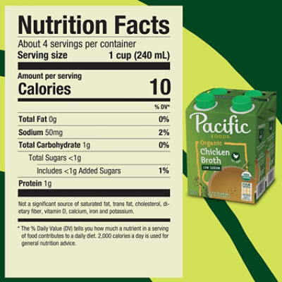 Pacific Foods Low Sodium Organic Free Range Chicken Broth - 4 Ct - 8 Fl Oz - Image 4