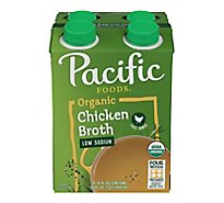Pacific Organic Broth Chicken Free Range Low Sodium Box - 4-8 Fl. Oz.