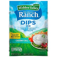 Hidden Valley Ranch Dip Mix Creamy Dill - .9 Oz