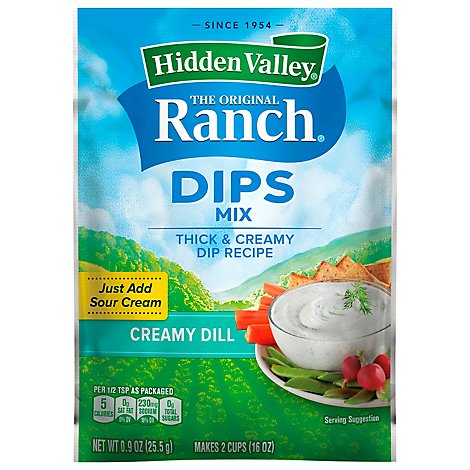 Hidden Valley Ranch Dip Mix Creamy Dill 9 Oz Albertsons