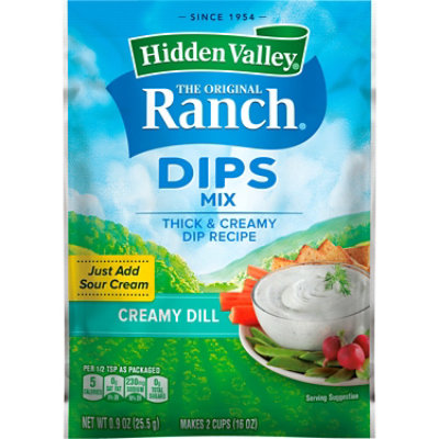 Hidden Valley Ranch Dip Mix Creamy Dill - .9 Oz