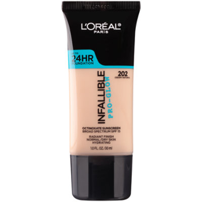 L'Oreal Paris Infallible Creamy Natural 24 Hour Pro Glow Coverage SPF Foundation - 1 Oz