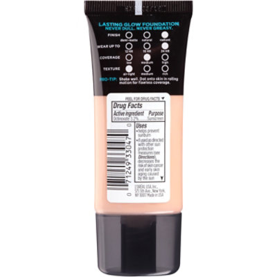 L'Oreal Paris Infallible Pro-Glow SPF Foundation 24HR Coverage Nude Beige - 1 Fl. Oz. - Image 1